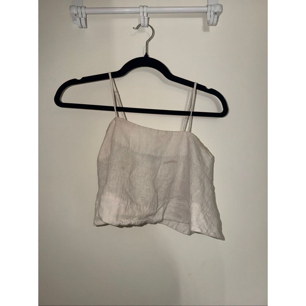 TELA top size XS white cropped tank